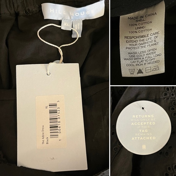 Hill House Black Cotton Eyelet Sleeveless Addie Maxi Dress - Picture 3 of 3